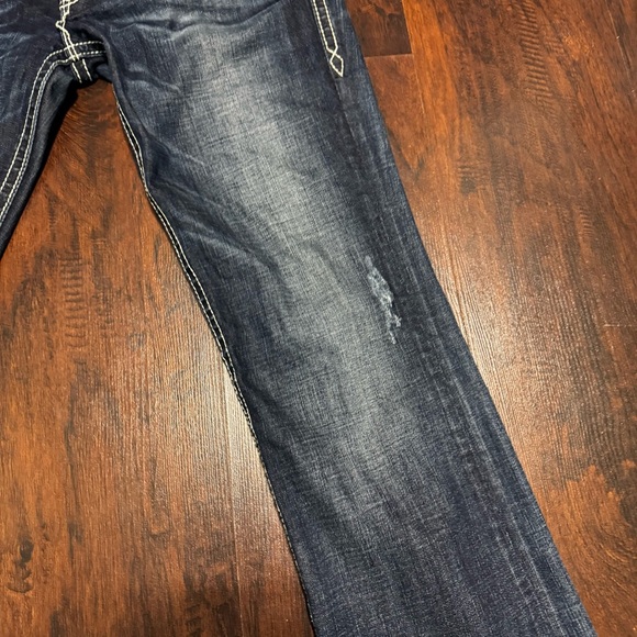 Rock Revival Jody Boot Dark Blue Boot Cut Jeans Y2K Vintage Size 31 EUC - Picture 5 of 16